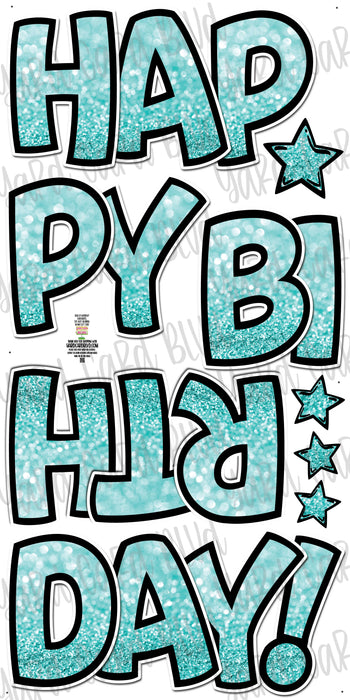 BB FAB5 Happy Birthday EZ Set - Glitter Bokeh