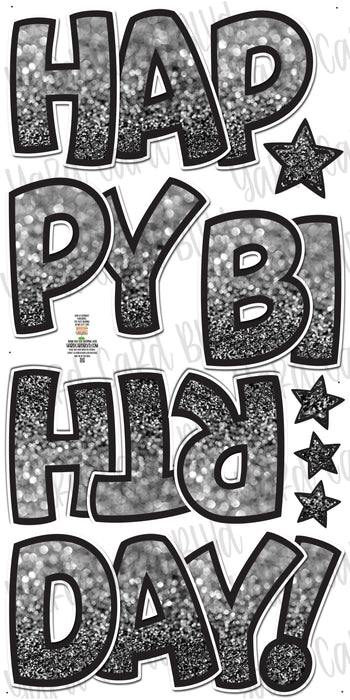 BB FAB5 Happy Birthday EZ Set - Glitter Bokeh