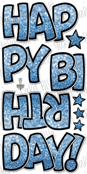 BB FAB5 Happy Birthday EZ Set - Glitter Bokeh