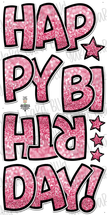 BB FAB5 Happy Birthday EZ Set - Glitter Bokeh