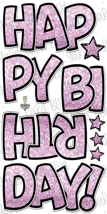 BB FAB5 Happy Birthday EZ Set - Glitter Bokeh