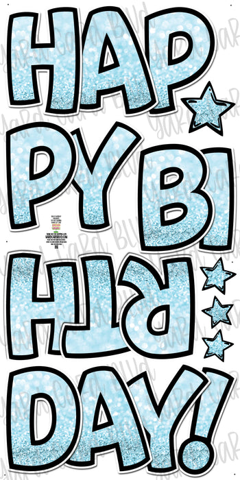 BB FAB5 Happy Birthday EZ Set - Glitter Bokeh