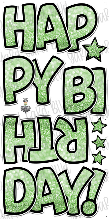 BB FAB5 Happy Birthday EZ Set - Glitter Bokeh