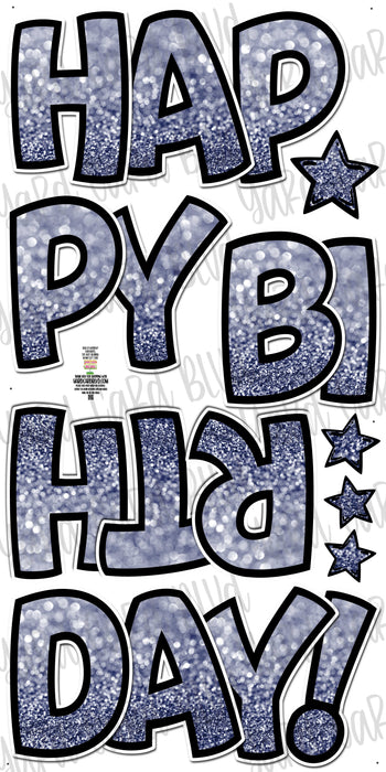 BB FAB5 Happy Birthday EZ Set - Glitter Bokeh