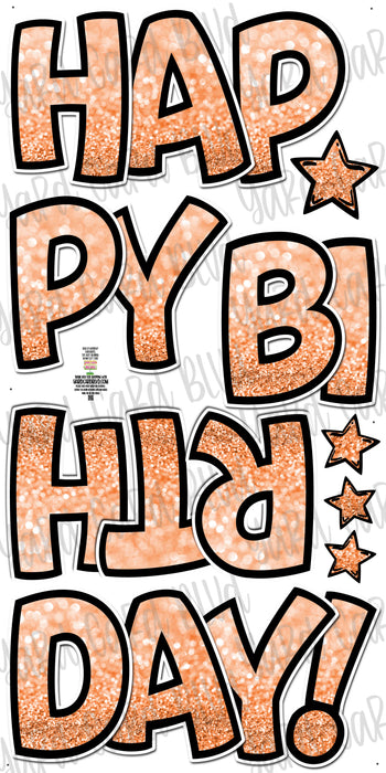 BB FAB5 Happy Birthday EZ Set - Glitter Bokeh