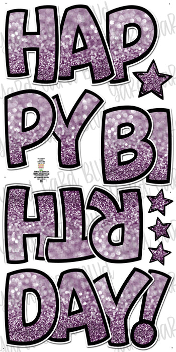 BB FAB5 Happy Birthday EZ Set - Glitter Bokeh