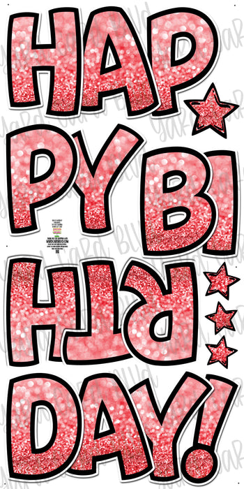 BB FAB5 Happy Birthday EZ Set - Glitter Bokeh