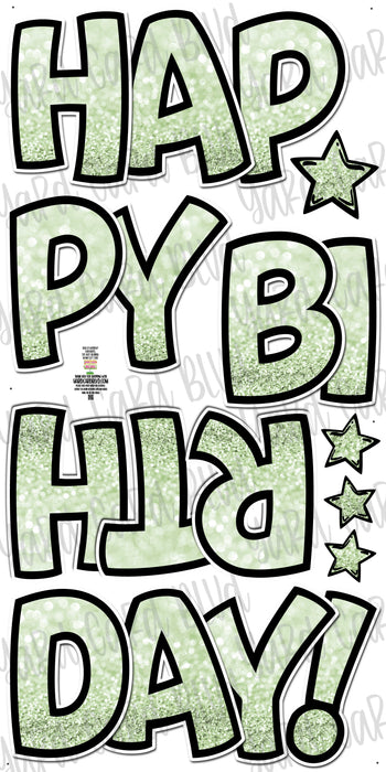 BB FAB5 Happy Birthday EZ Set - Glitter Bokeh