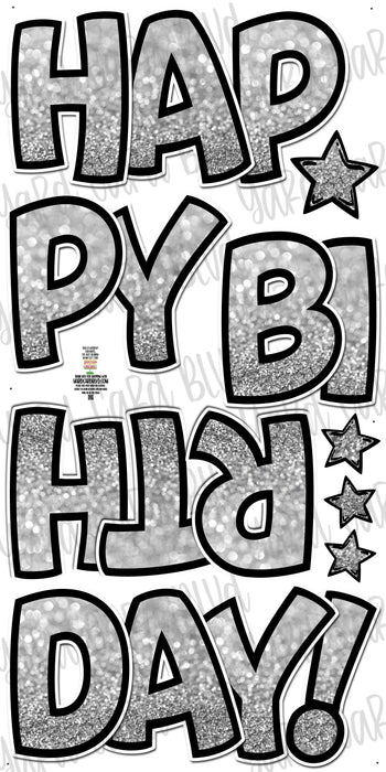 BB FAB5 Happy Birthday EZ Set - Glitter Bokeh