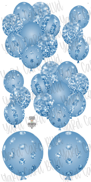 Balloon Bundles in Blue Bokeh