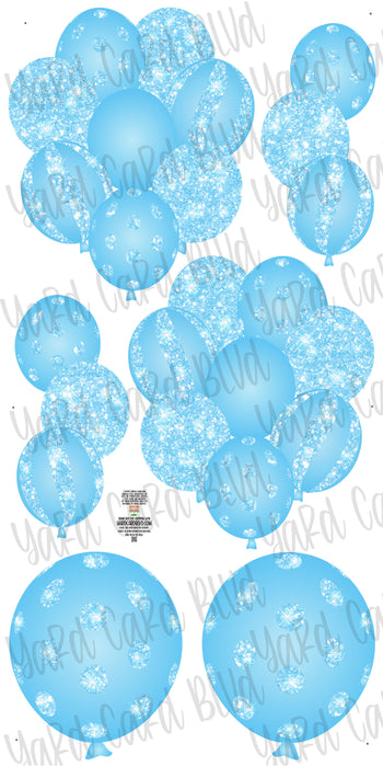 Balloon Bundles in Carolina Blue