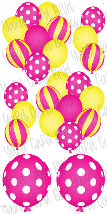 Balloon Bundles - Bright Pink & Yellow