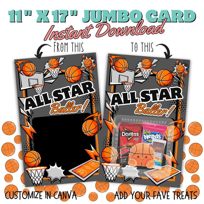 Basketball Jumbo Card