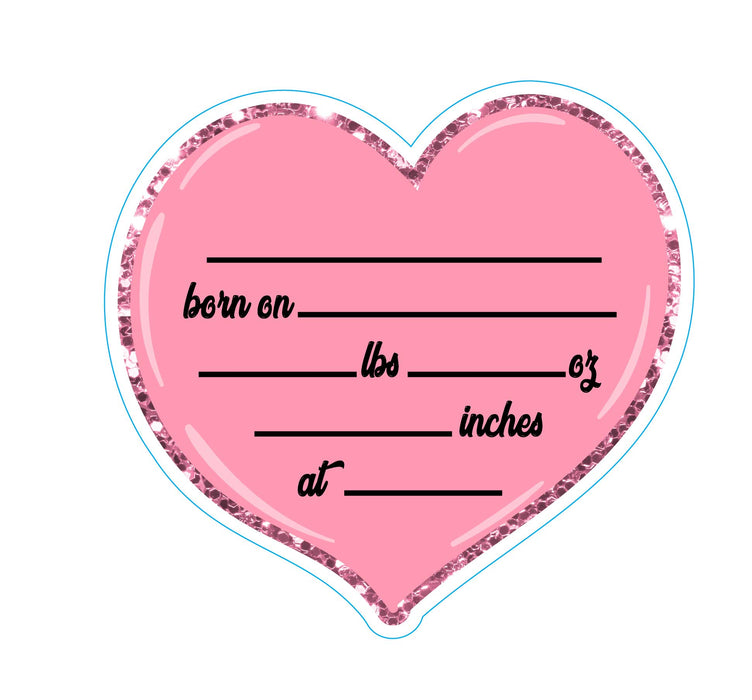 Birth Announcement Heart Keepsakes