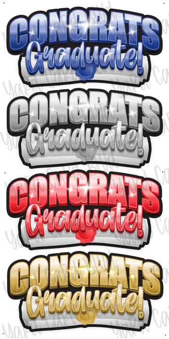 Congrats Graduate Splash Set - Multi Color