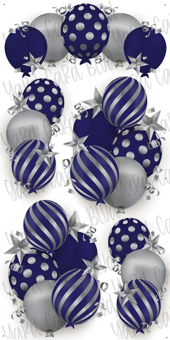 Celebrate Balloon Bundles - Navy and Silver