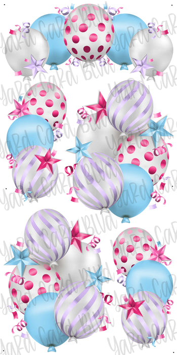 Celebrate Balloon Bundles - Light Blue, Pink & Lavender