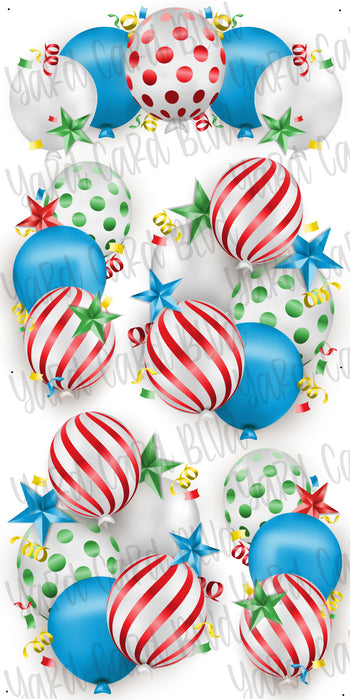 Celebrate Balloon Bundles - White, Red, Green, Yellow, Turquoise