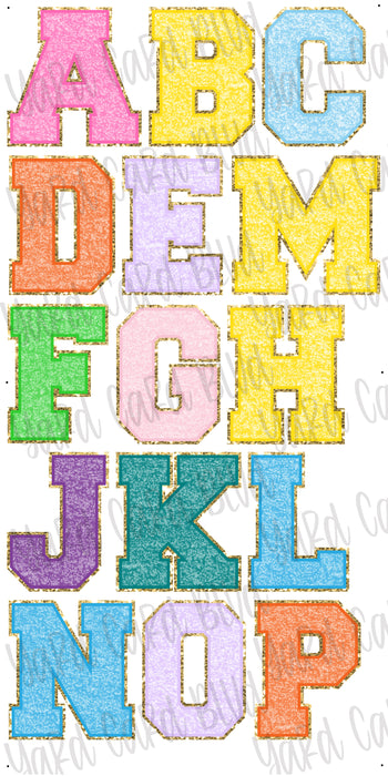 Faux Chenille 18" Letter Set - 30 pieces