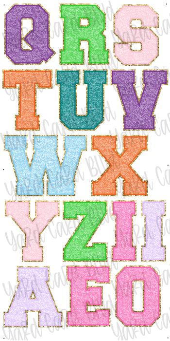 Faux Chenille 18" Letter Set - 30 pieces