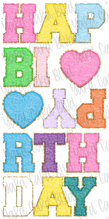 Faux Chenille Happy Birthday EZ Set