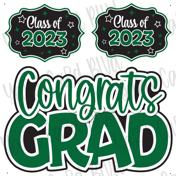 Congrats Grad Half Sheet Green