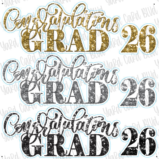 Congratulations Script Half Sheet