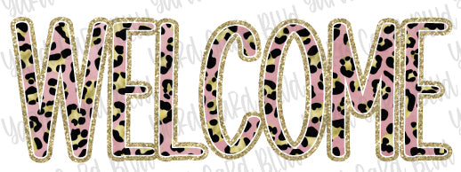 Leopard, Pink, & Gold Custom Word Splash