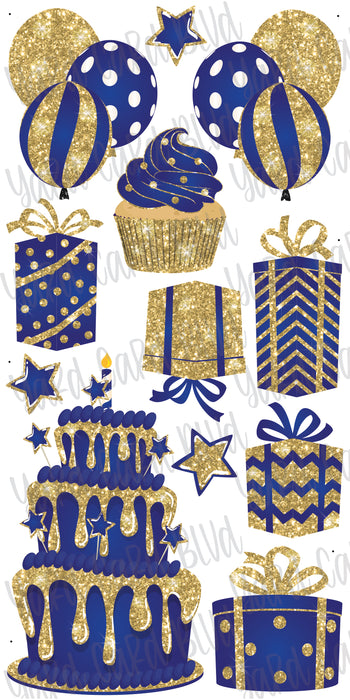 Gold and Blue Flair Set
