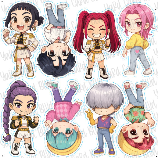 KPop Demon Hunters Chibi Half Sheet