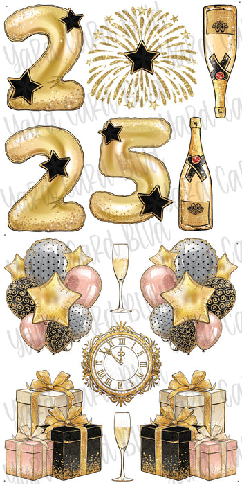 New Year 2025 Set with Twinkle Firework