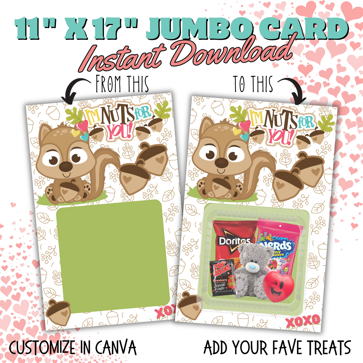 Nuts For You Jumbo Card — Yard Card Blvd