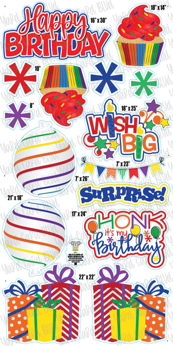 Happy Birthday Set for Fill'er Up Pickup Trucks