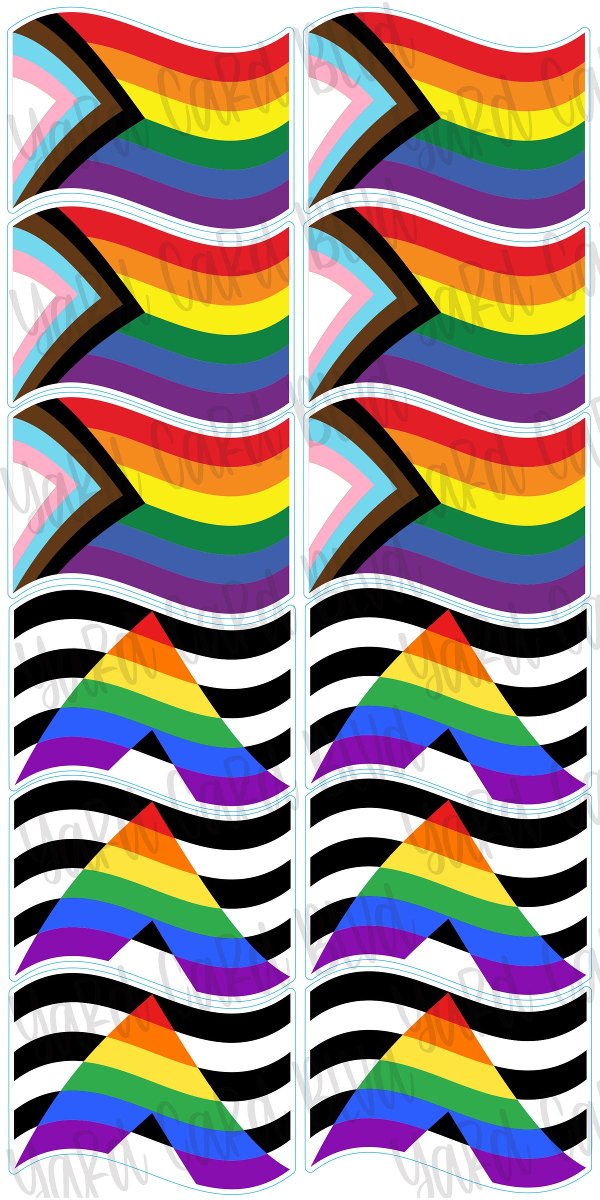 Progressive Pride Flags — Yard Card Blvd