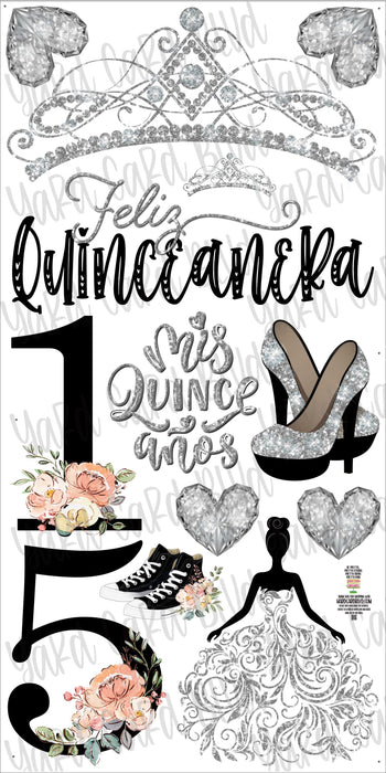 Feliz Quinceanera- Silver