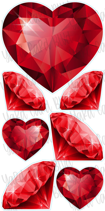 Ruby Heart Backdrop Set