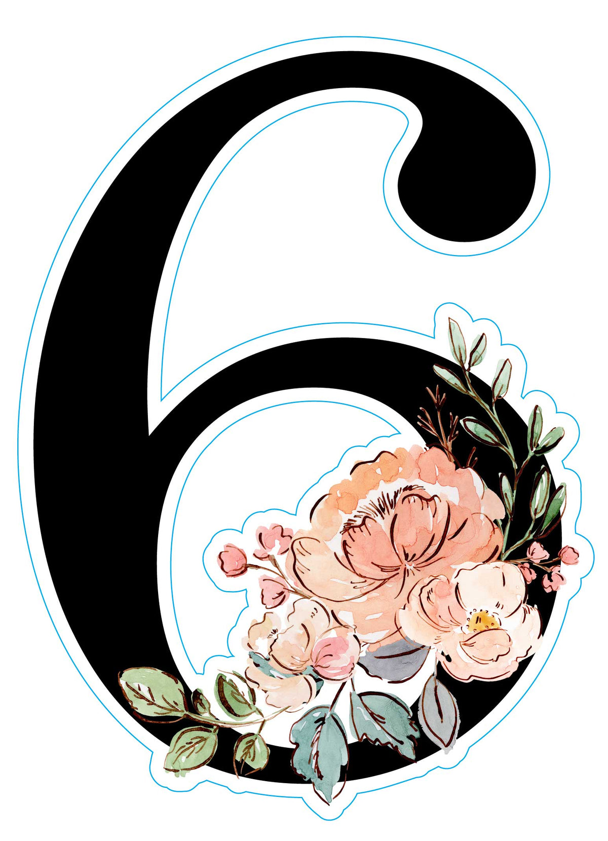 Floral Numbers — Yard Card Blvd