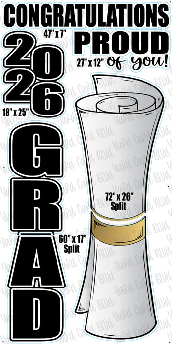 XXL Grad Stack & Diploma Set  - Printed & Digital Options