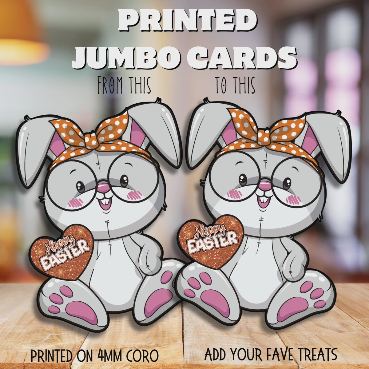 Easter Bunny Jumbo Cards — Yard Card Blvd
