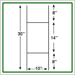 10 x 30 Economy Stakes - Pack of 50 stakes — Yard Card Blvd