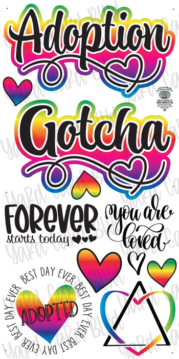 Adoption Gotcha Day - Bright Rainbow