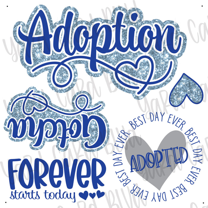Adoption Set Half Sheet - Blue