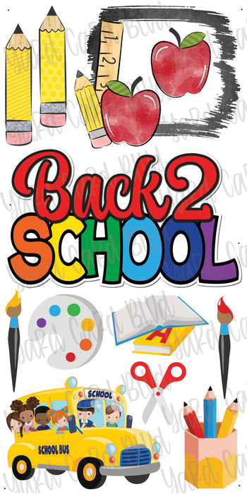 Back 2 School Photo Frame with School Elements