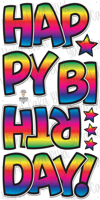 BB FAB5 Happy Birthday Splash Set - Bright Rainbow