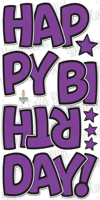 BB FAB5 Happy Birthday Splash Set in Purple