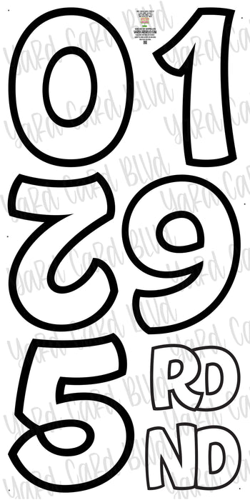 BB 32" Number Set - 14 Pieces