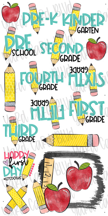 Back to School Photo Frame with Grades