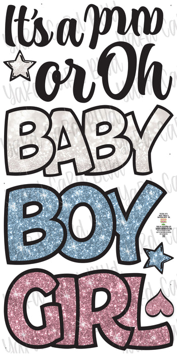 Baby Boy & Girl Word Splash Set