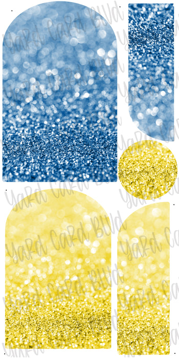 Background Panels in Yellow and Blue Bokeh