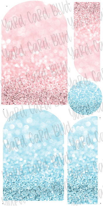Background Panels in Light Pink and Light Blue Bokeh